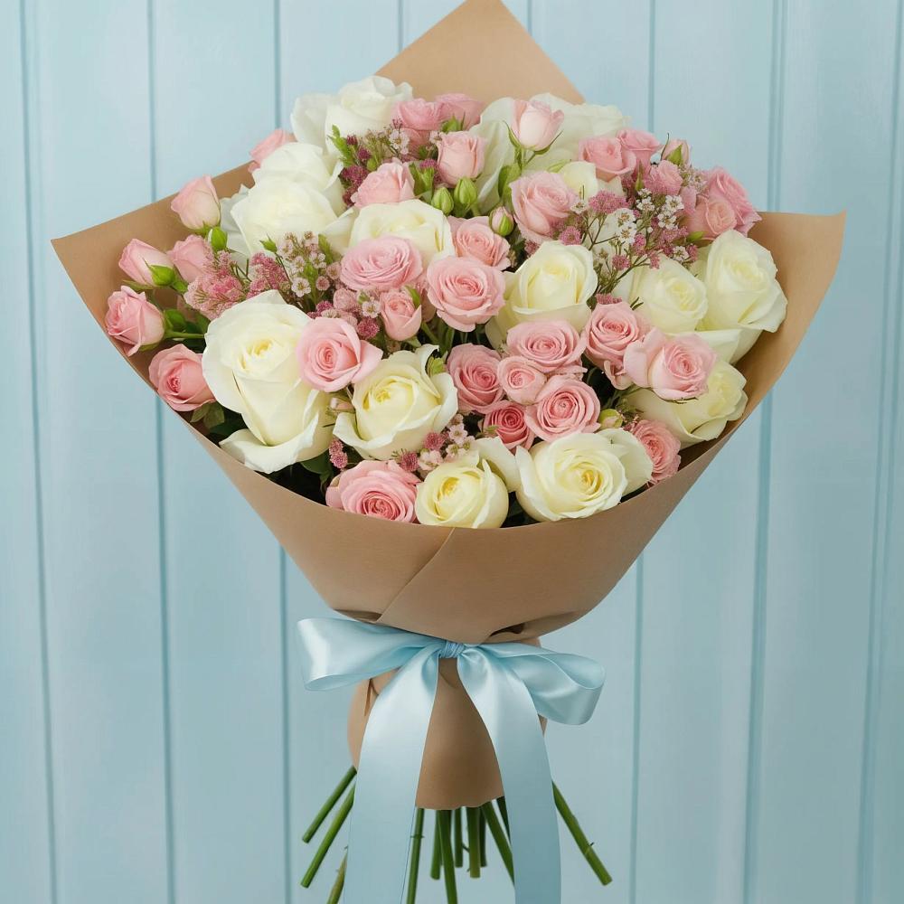 Букет цветов из: Розы в Ленинское