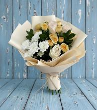 Букет цветов из:  Розы и Хризантемы в Ленинское