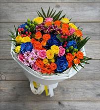 Букет цветов из:  Розы и Хризантемы в Ленинское