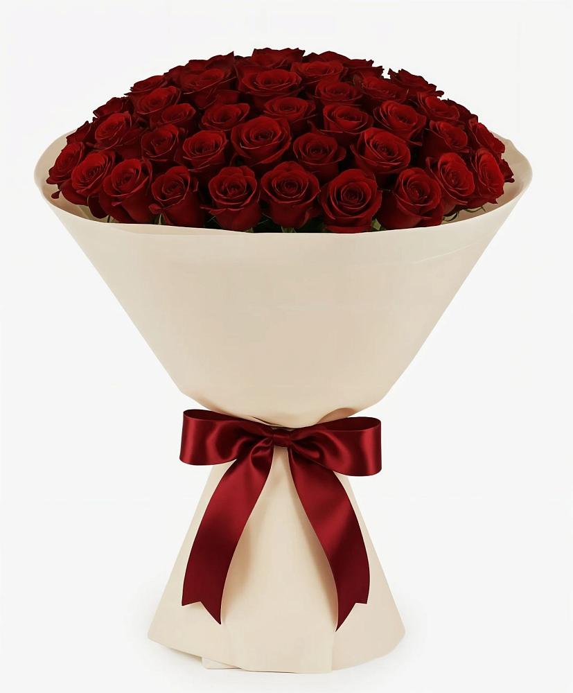 Букет 101 Бордовая роза Блэк Бакарра в Ленинское